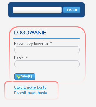 Logowanie lub nowe konto